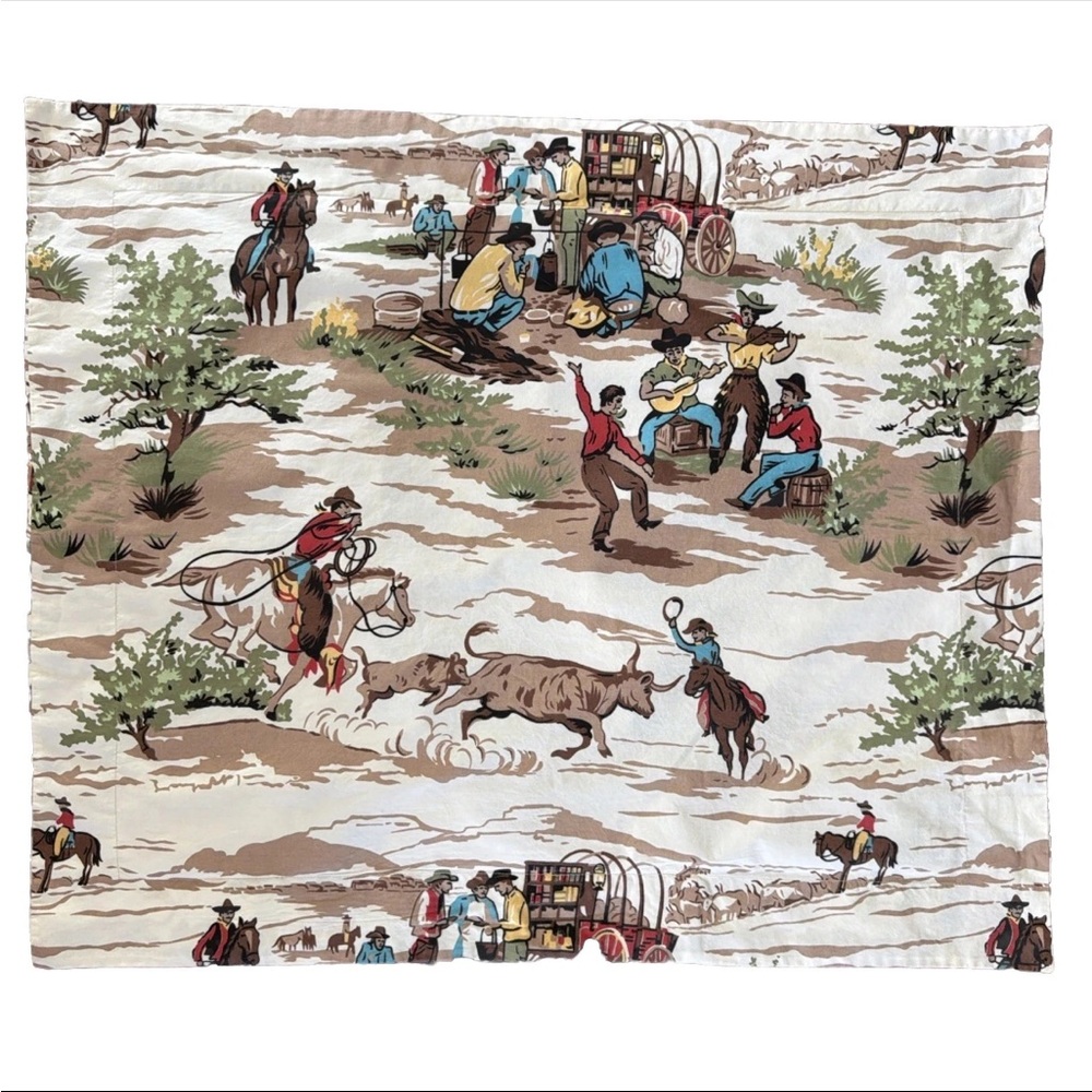 Pine Cone Hill Standard Pillow Sham Cowboy American West Farmhouse Cotton